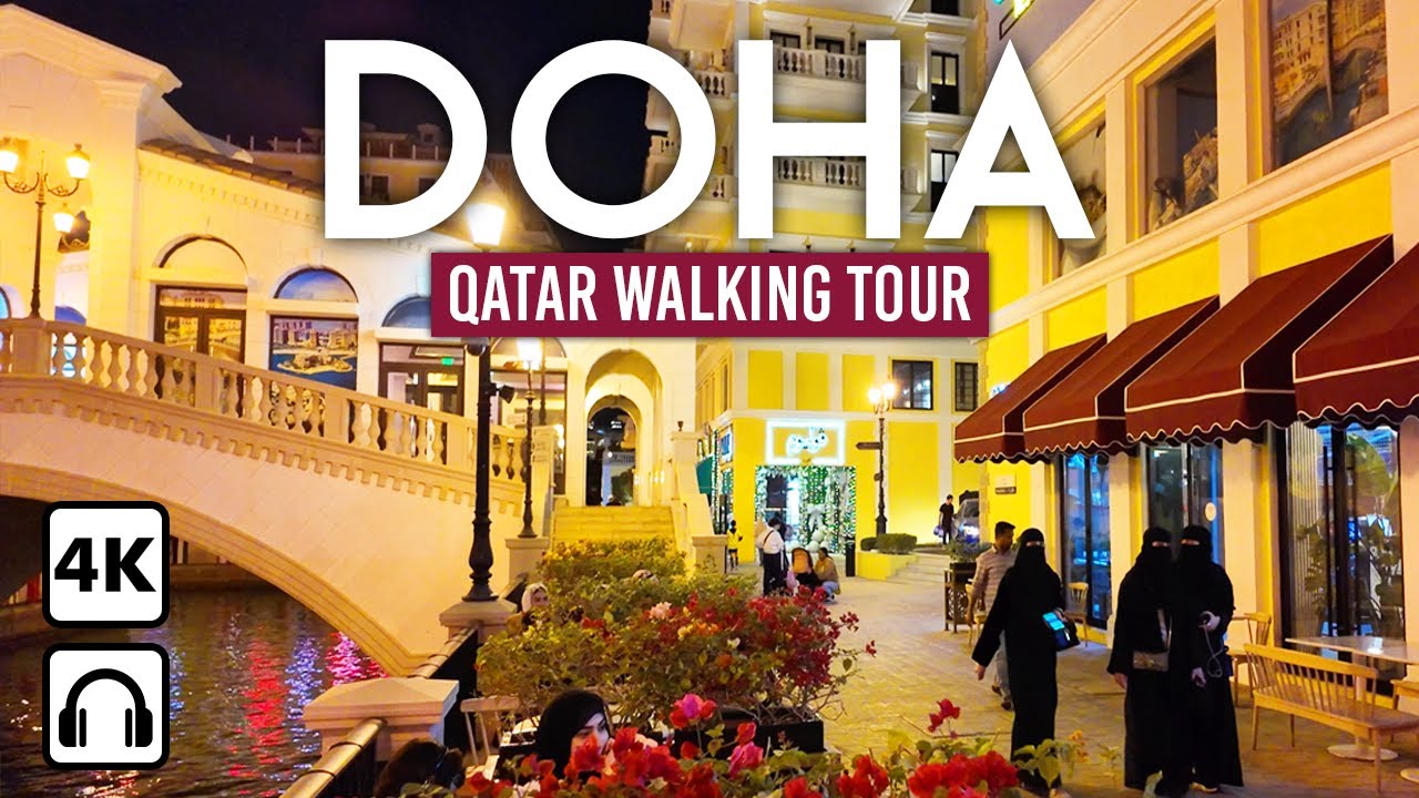 DOHA, Qatar 🇶🇦 4K Walking Tour: The Pearl Village