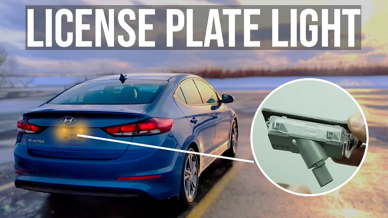 Как заменить лампу подсветки номерного знака - Hyundai Elantra (2017/2018)