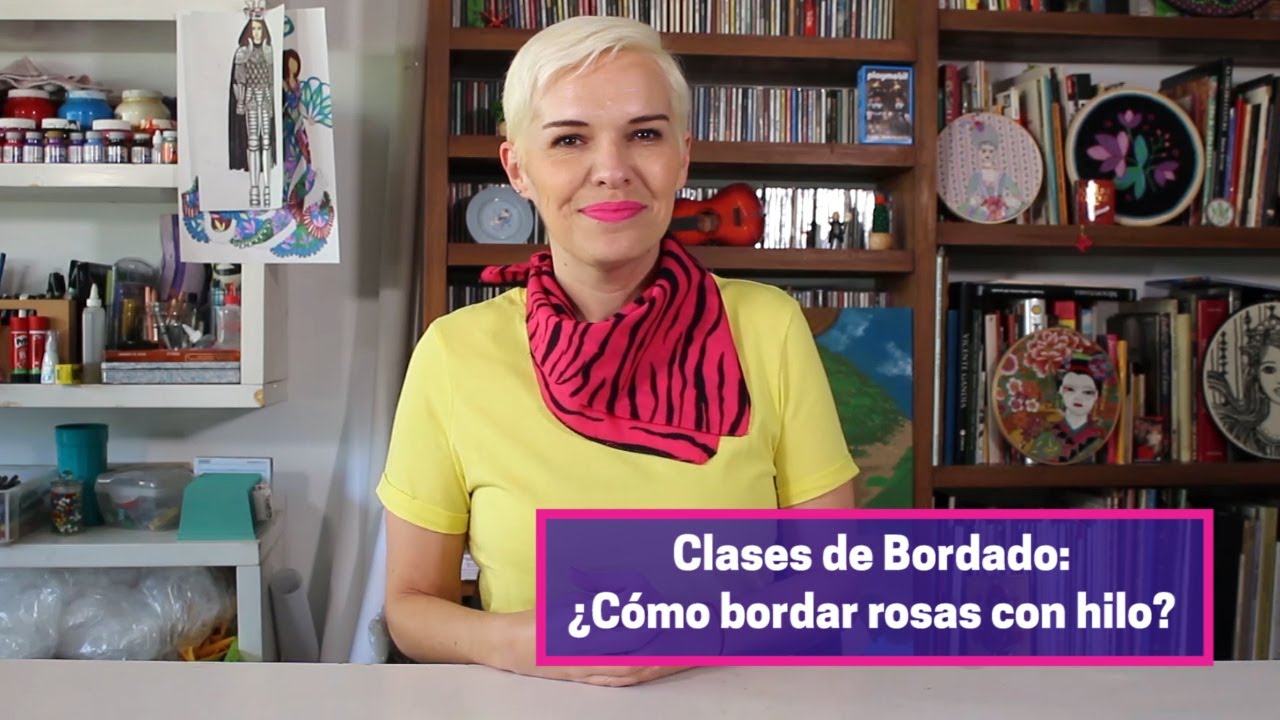 82 Clases de Bordado: Cómo hacer rosas bordadas