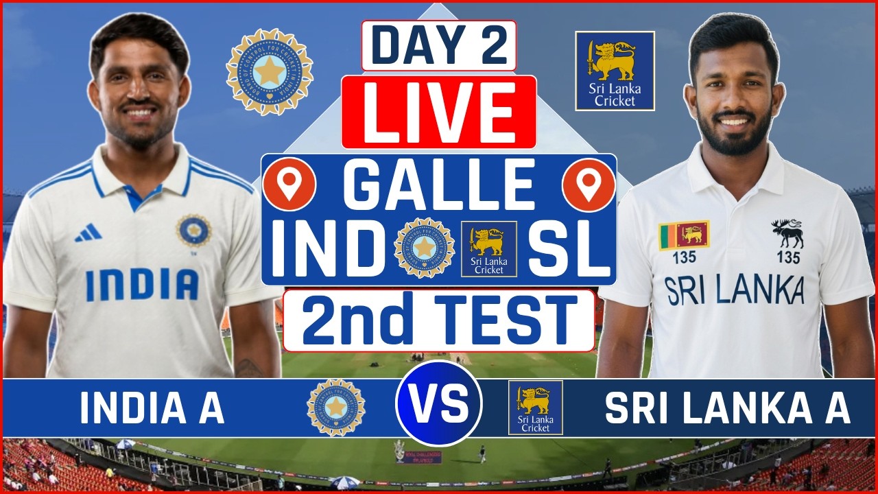 India A vs Sri Lanka A 2nd Test Live Score | IND A vs SL A 2nd Test Day 2 Live Audio Commentary