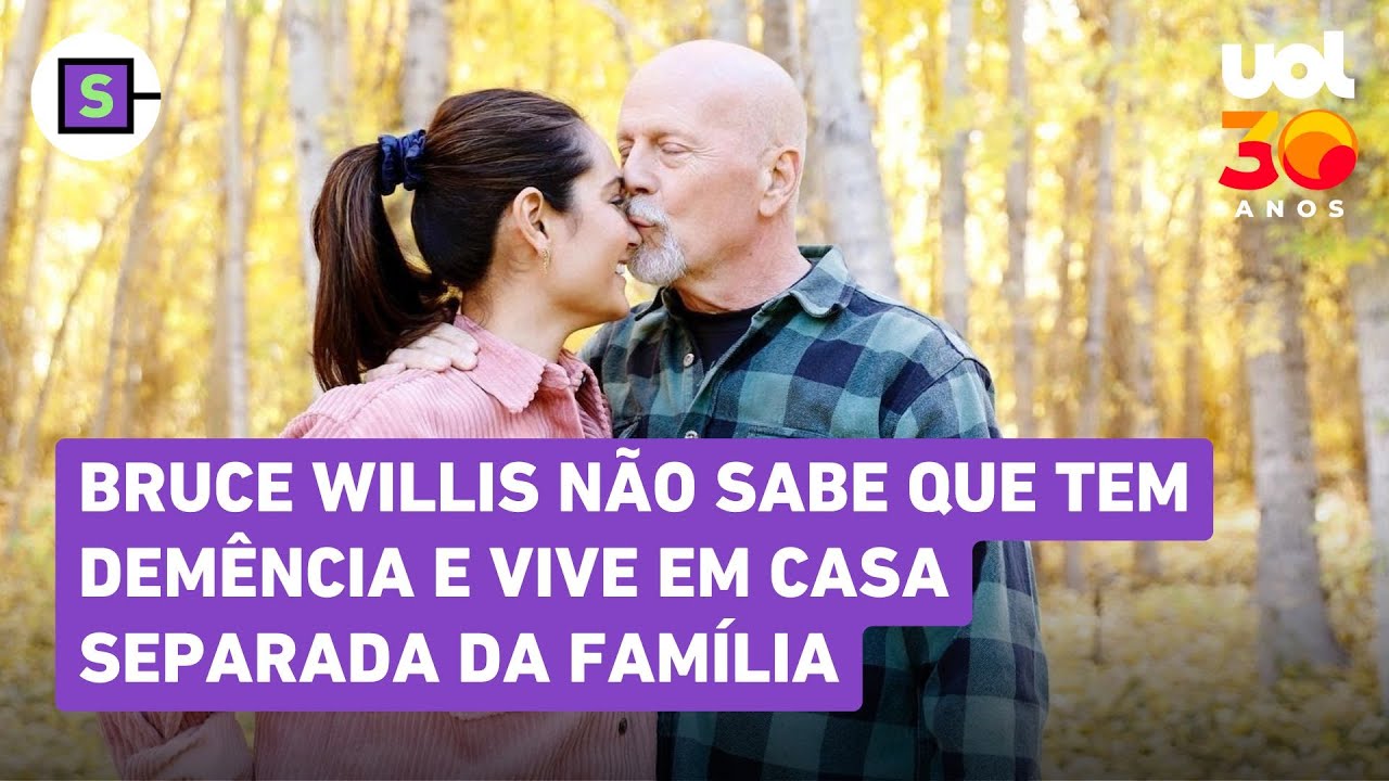 Bruce Willis não sabe que tem demência e vive em casa separada da família; esposa detalha visitas