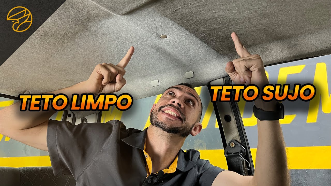 COMO LIMPAR O FORRO DO TETO DO CARRO | Simples e rápido!