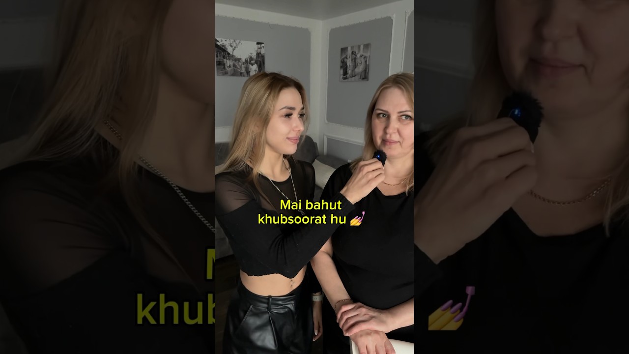 Teaching Russian mom 🇷🇺 Hindi bhasha 🇮🇳 #kokoinindia #koko