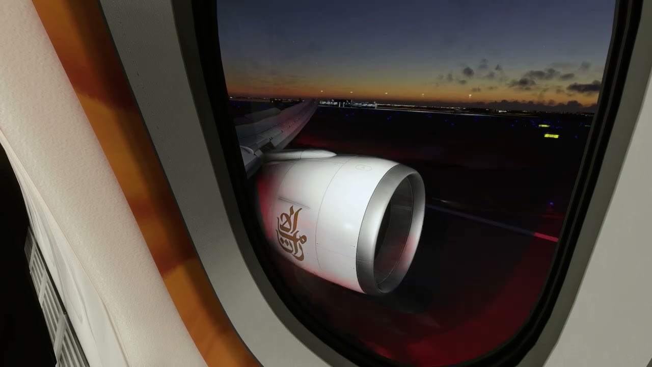 MSFS2020 B777-300ER Landing OTHH (1.20G) Passenger View