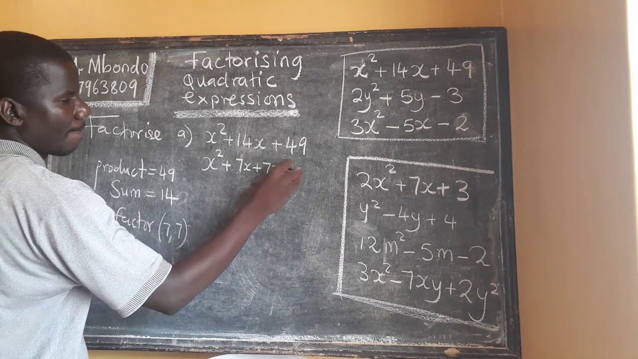 factorising quadratic expressions