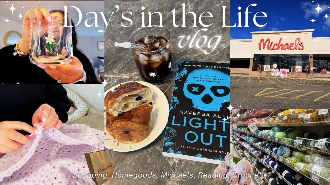 Vlog✨Day's in the Life✨Shopping, Home Goods, Michaels, Reading, Crochet 📖 🧶