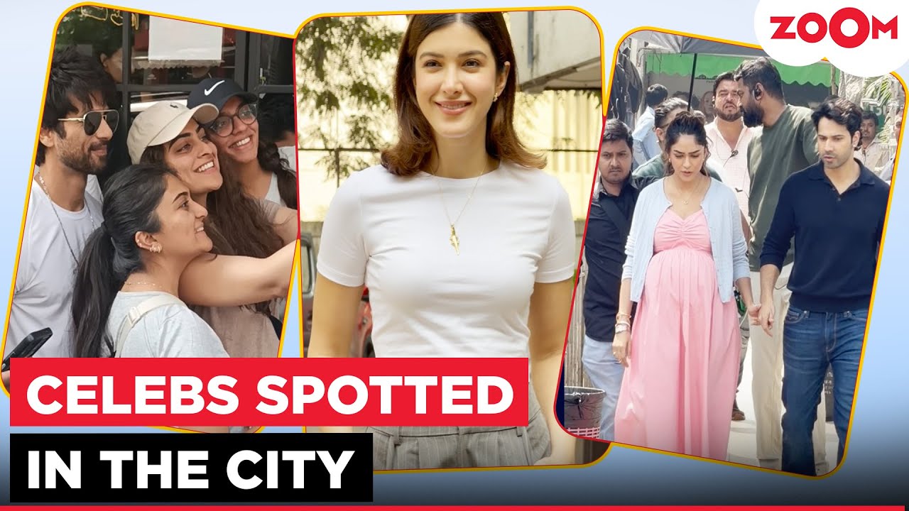 Mrunal Thakur’s PREGNANT look with Varun Dhawan | Shahid Kapoor WAITS & takes selfies with fans