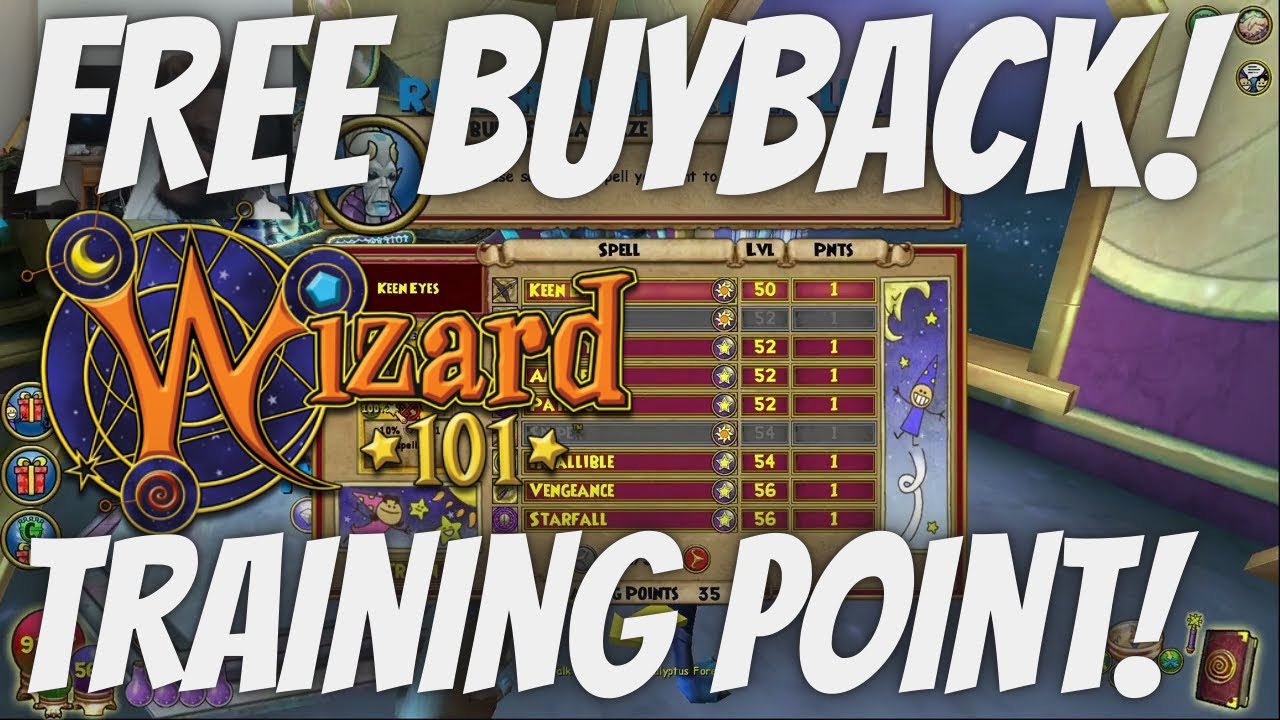 FREE TRAINING POINT BUYBACK! WHAT SPELLS TO GET! Wizard101!