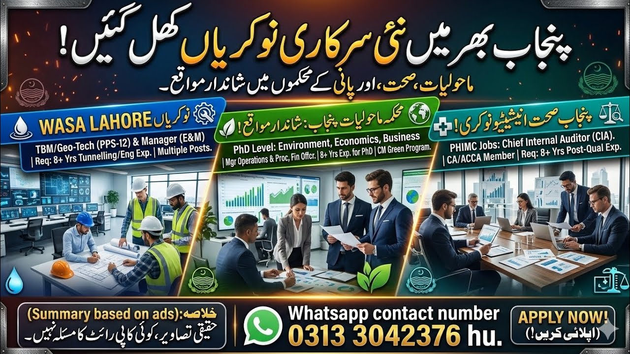 EP&CCD Jobs 2026 | CM Punjab Green Credit Program | Lahore | Apply Online