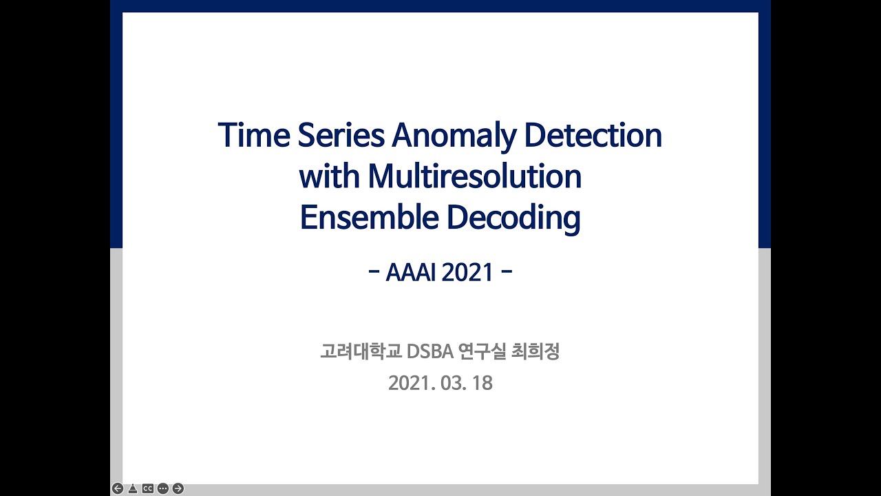 [Paper Review] Time Series Anomaly Detection with Multiresolution Ensemble Decoding
