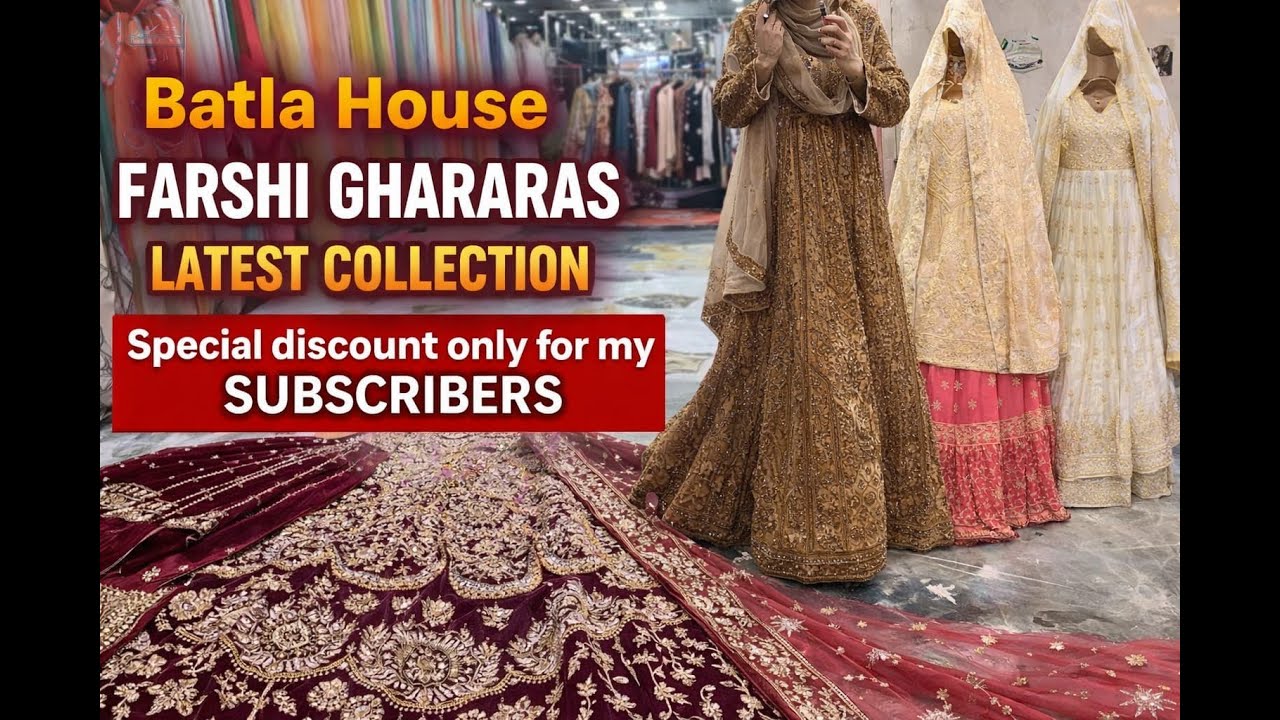 Batla House Zakir Nagar Market Latest Farshi gharara | special discount only for my subscribers ♥️☺️