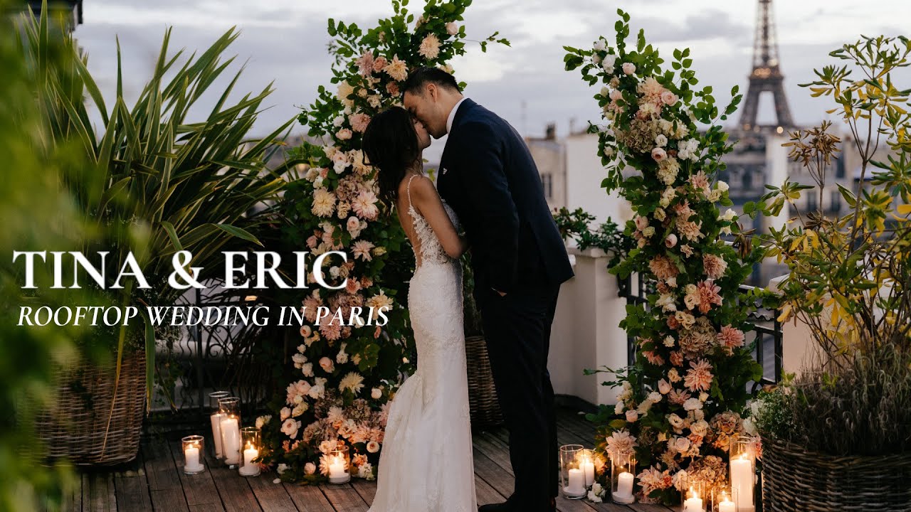 A Paris Rooftop Wedding of Tina & Eric