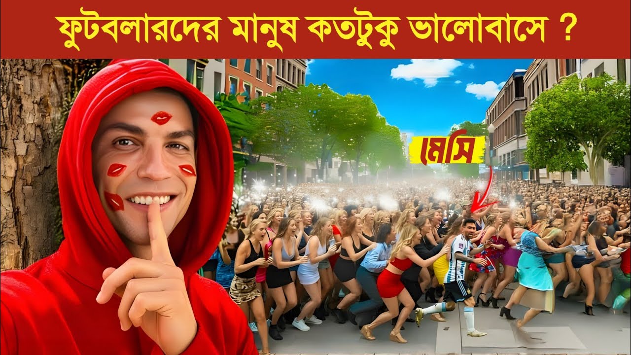 দেখুন রোনালদো-মেসিকে মানুষ কতটা ভালোবাসে..! 😍 || Ronaldo-Messi in public place || Neymar 