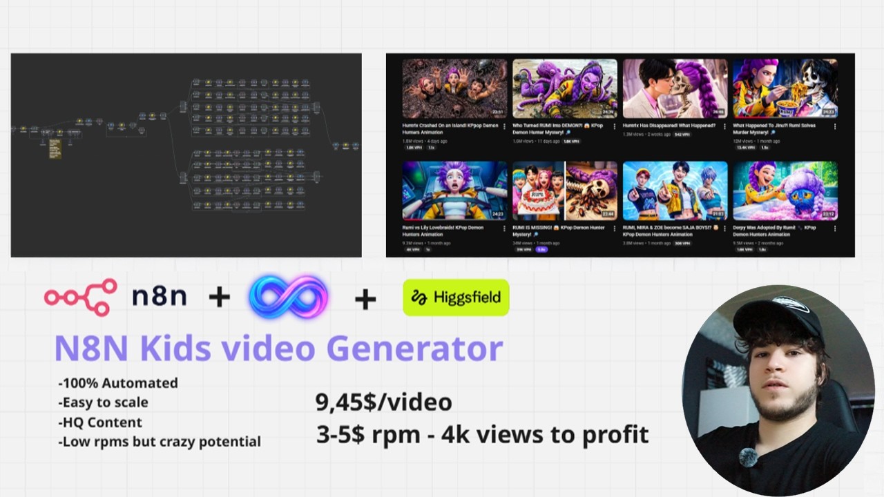 Leaking my N8N Automation to create Kids Animation Videos