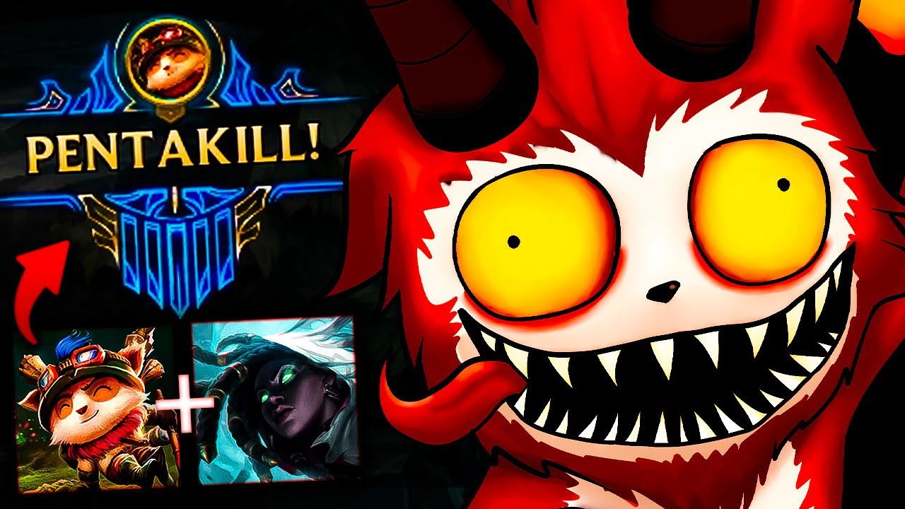 DEI PENTA KILL COM O COMBO DE TEEMO E SENNA KKKKKKKKK