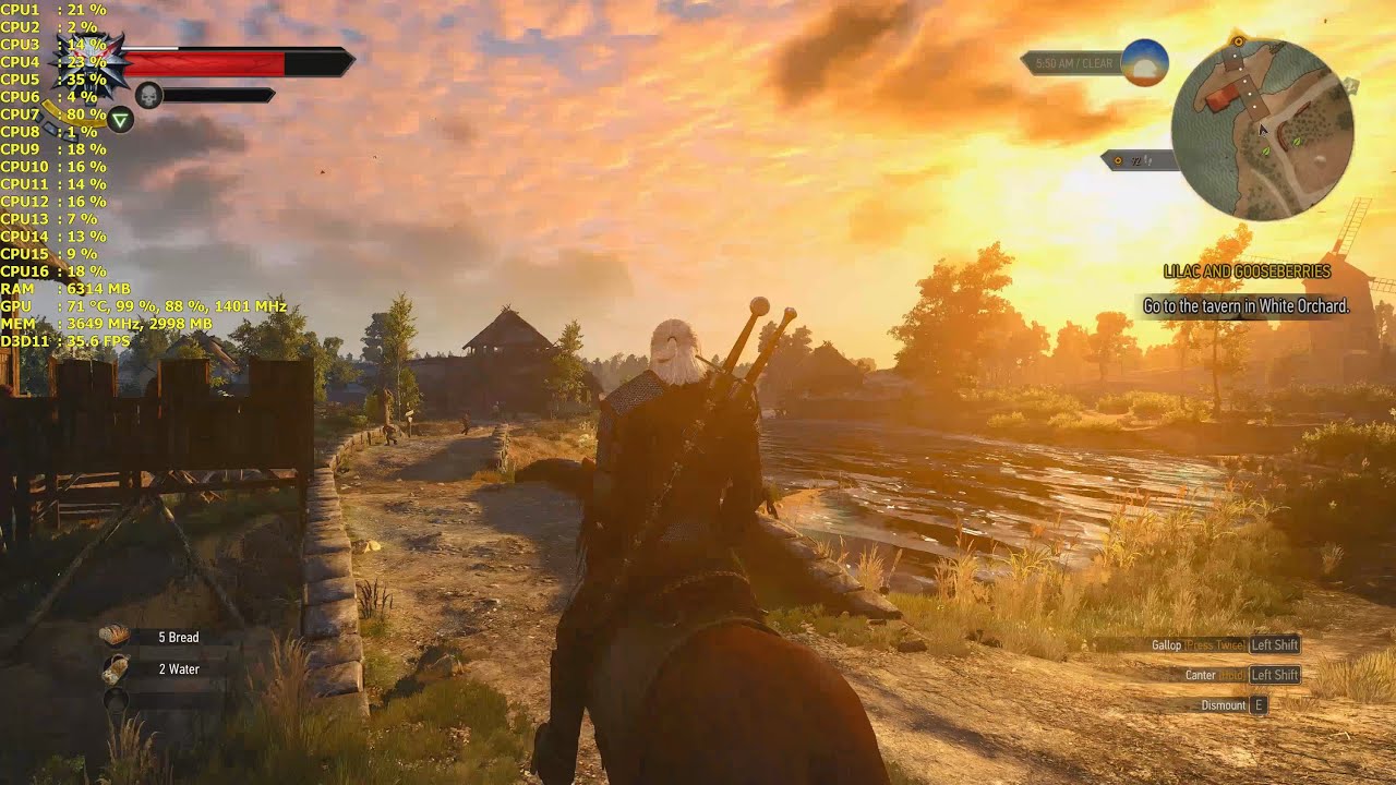 THE WITCHER 3 | RADEON FURY X | FRAME PEFORMANCE | 4K UHD 3840X2160