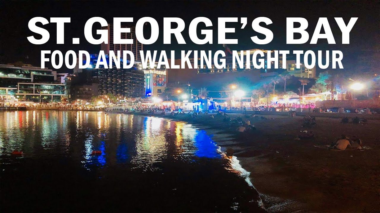St.George's Bay Malta 🇲🇹 St.Julian's I  Fine Dining Walking Tour #malta #walkingtour #travel