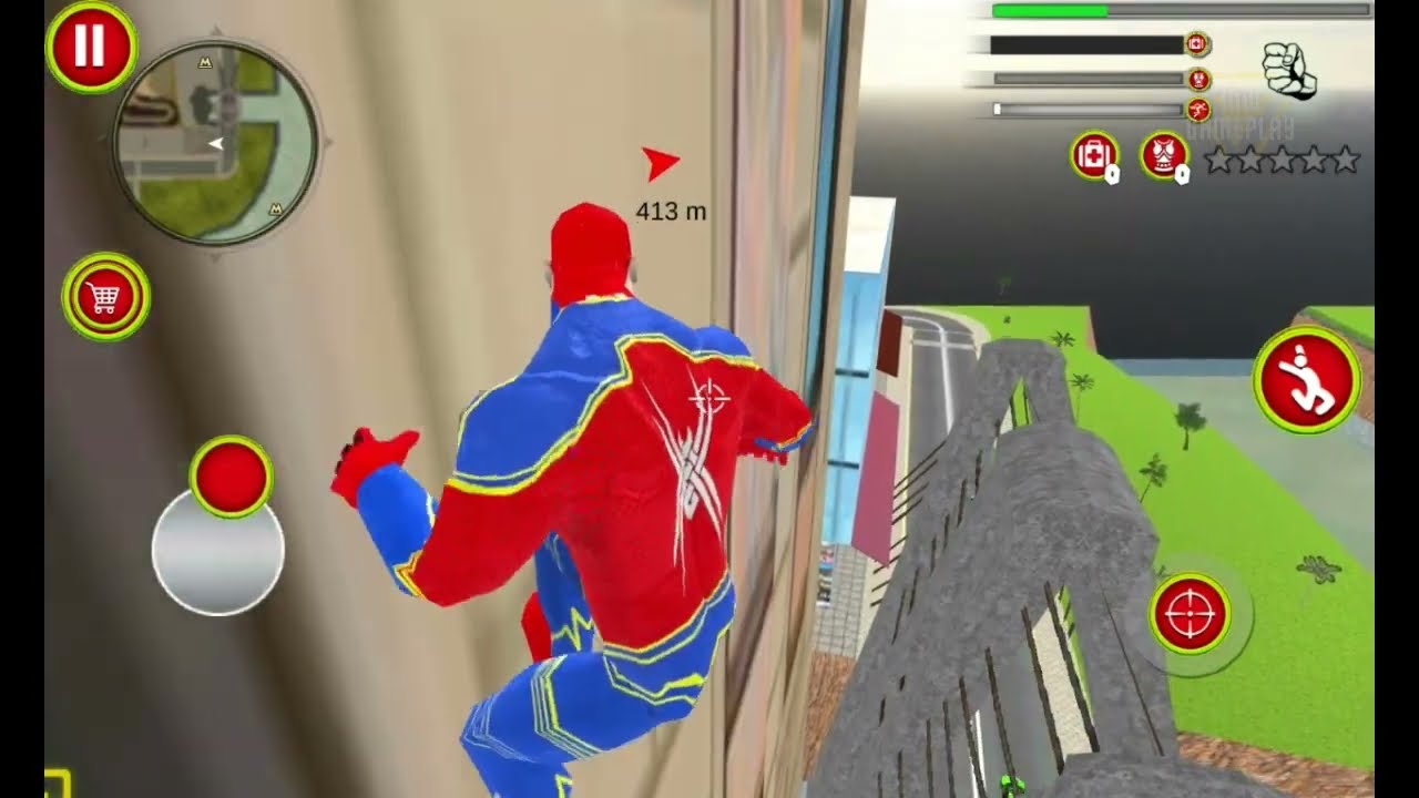 Miami Rope Hero Man Spidergame | Android | Gameplay