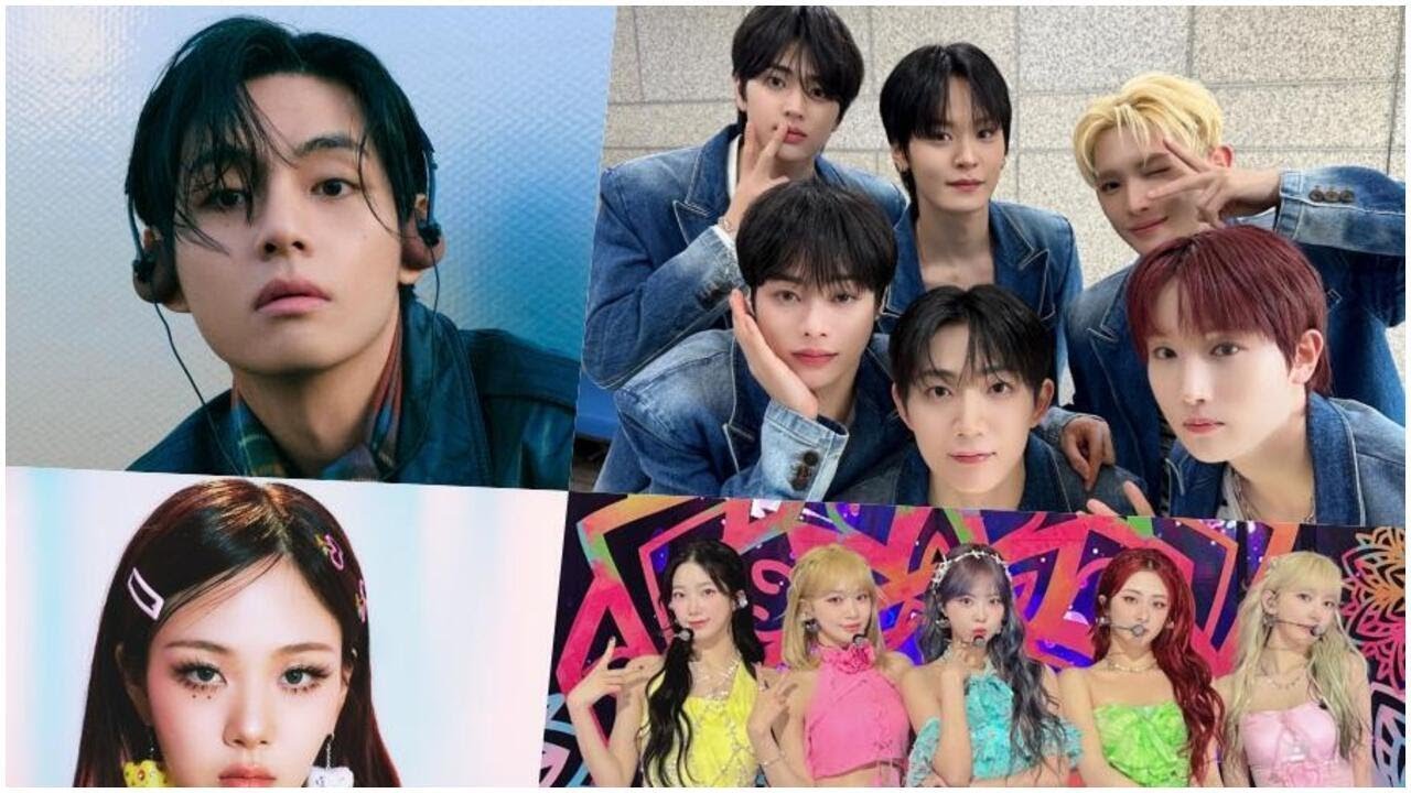 Top Circle Weekly Charts for BTS V, BIBI, TEMPEST, and LE SSERAFIM