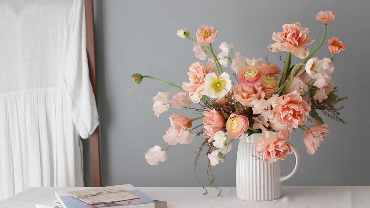 ENG) 노플로럴폼 테이블 센터피스, 저그 꽃꽂이 no floralform centerpiece [플로리스트 전진영]
