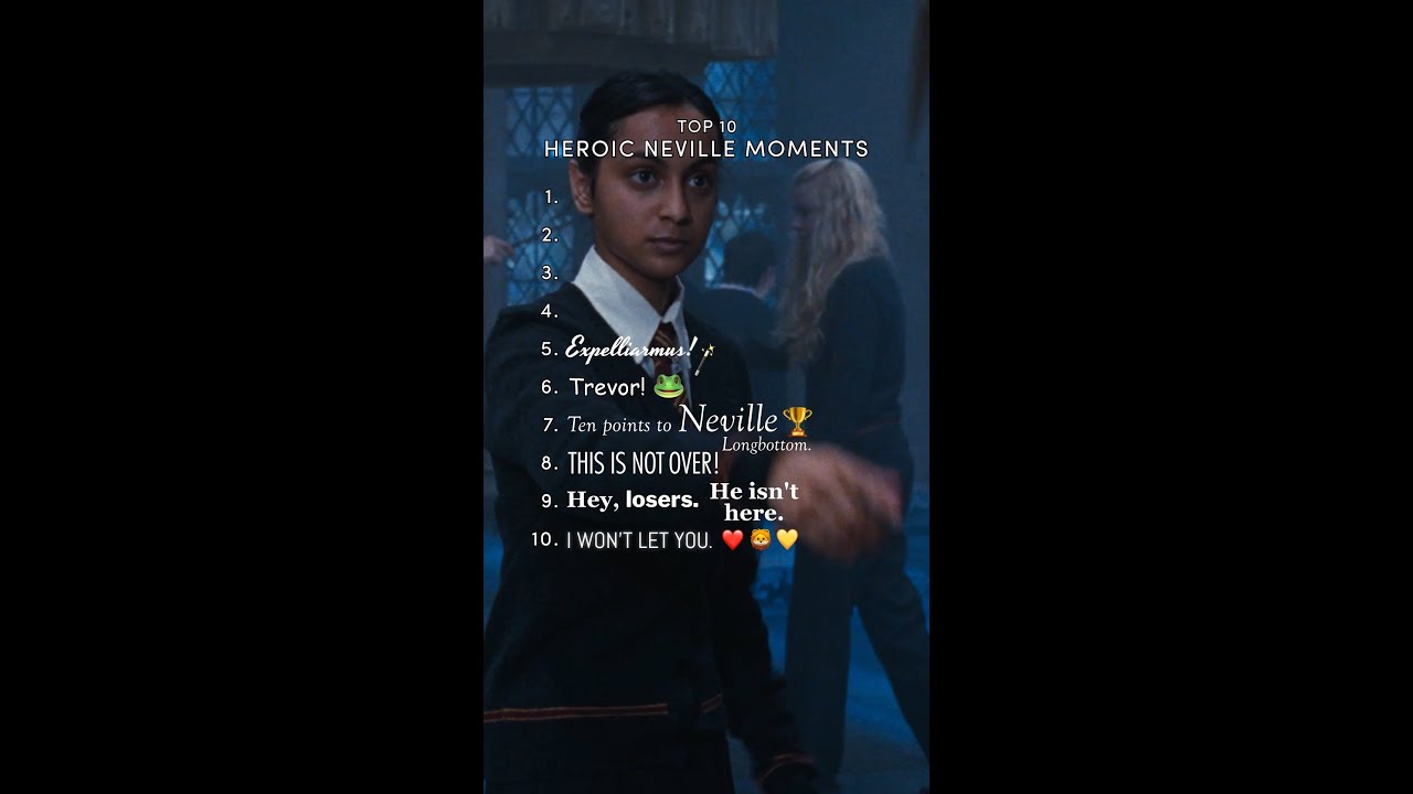 Neville's most heroic moments #HarryPotter #NevilleLongbottom