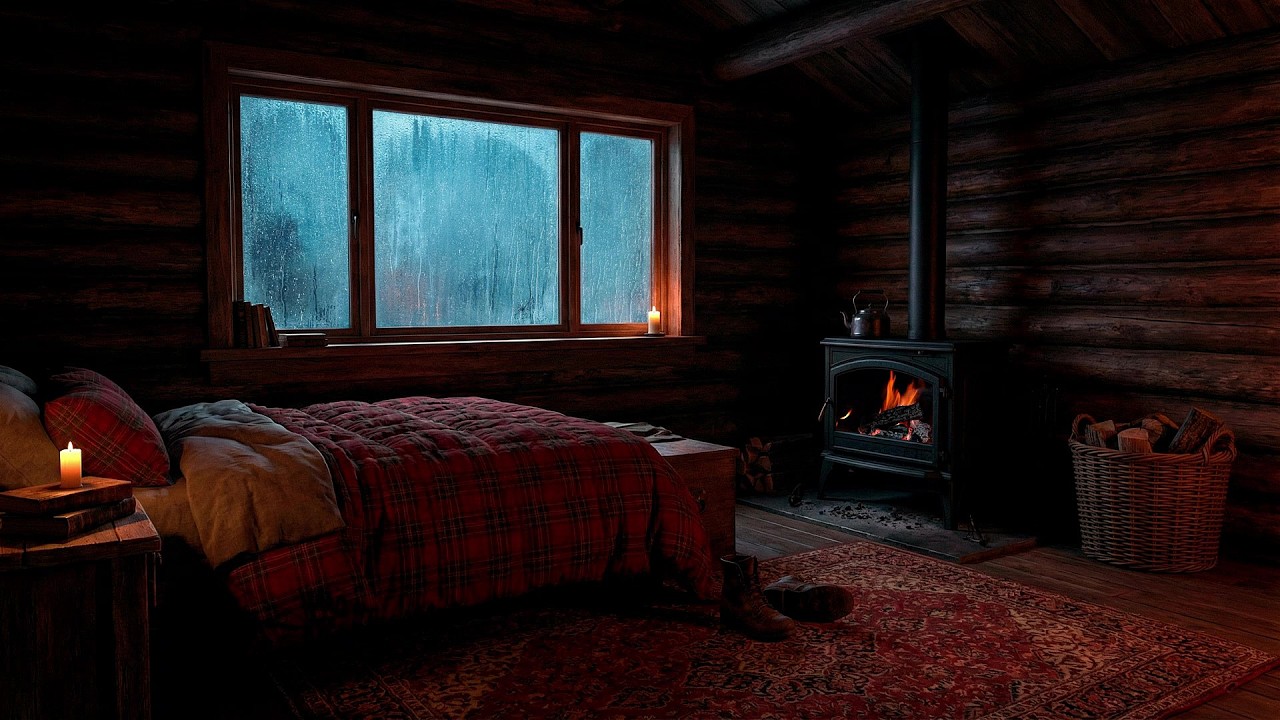 Sleep Instantly: Rhythmic Rain on Tin Roof & Gentle Thunderstorm Ambience - Rainy Day Healing