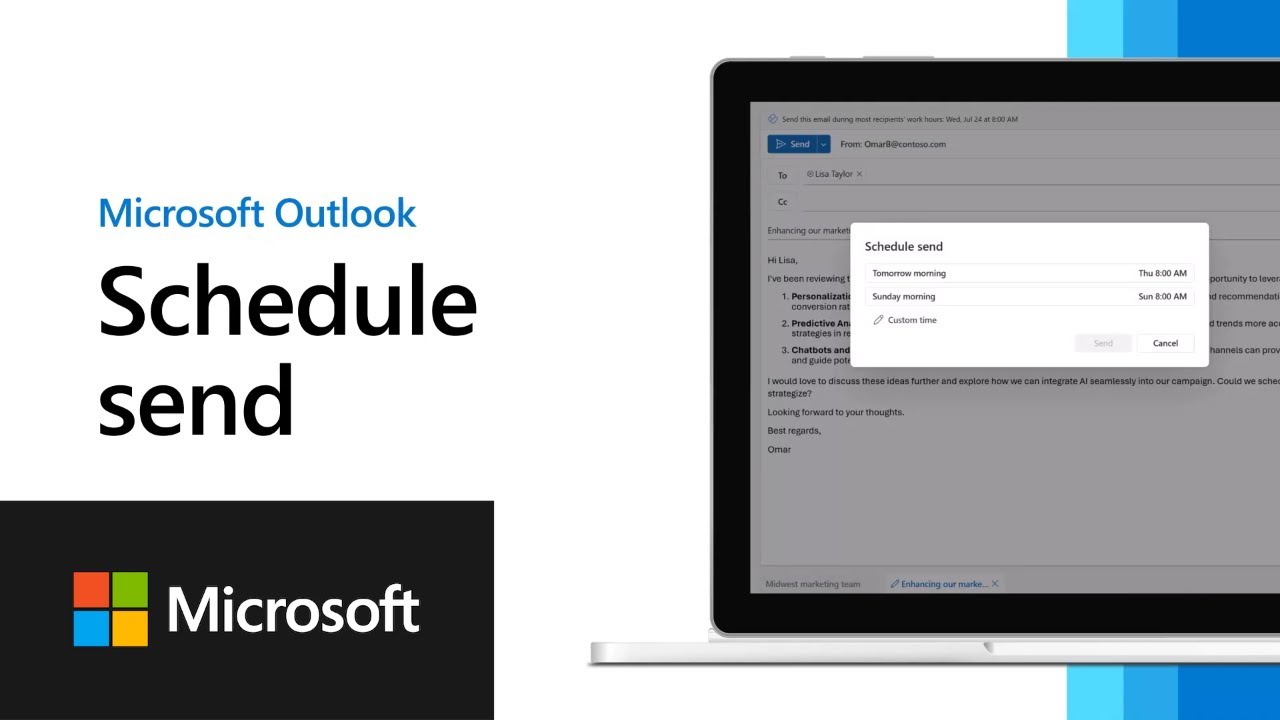 How to schedule send an email - New Outlook for Windows