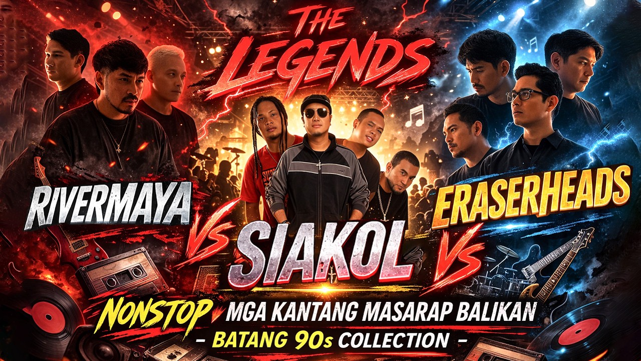Siakol vs Eraserheads vs Rivermaya Nonstop💥Mga Kantang Masarap Balikan - Batang 90s Collection