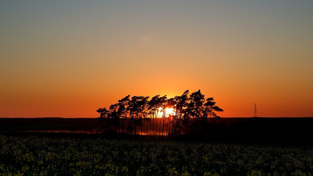Słomowo (Poland) Sunset - Time Lapse 4K