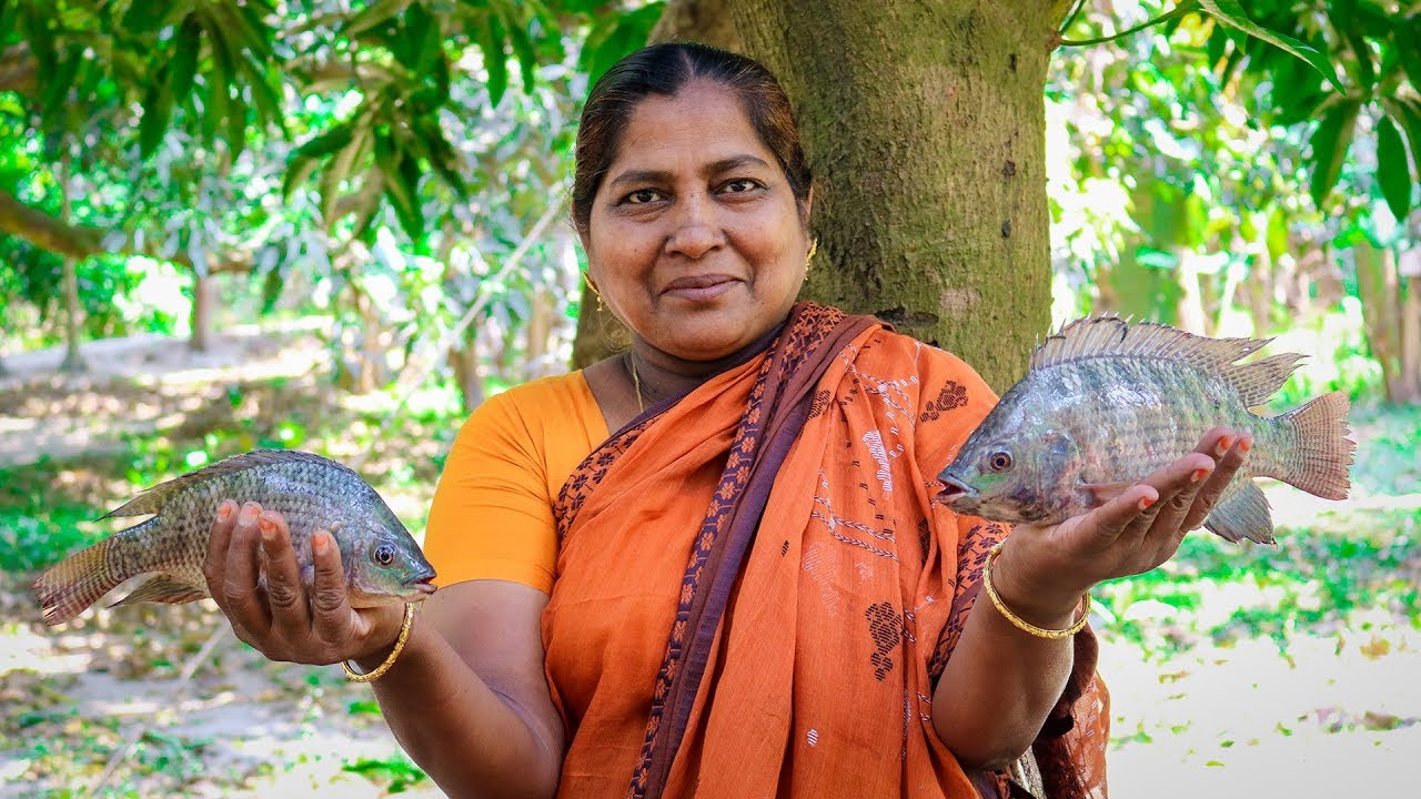 Fish Cooking Recipe: Tilapia Fish Gravy Recipe in Village | Village Food Cooking Factory