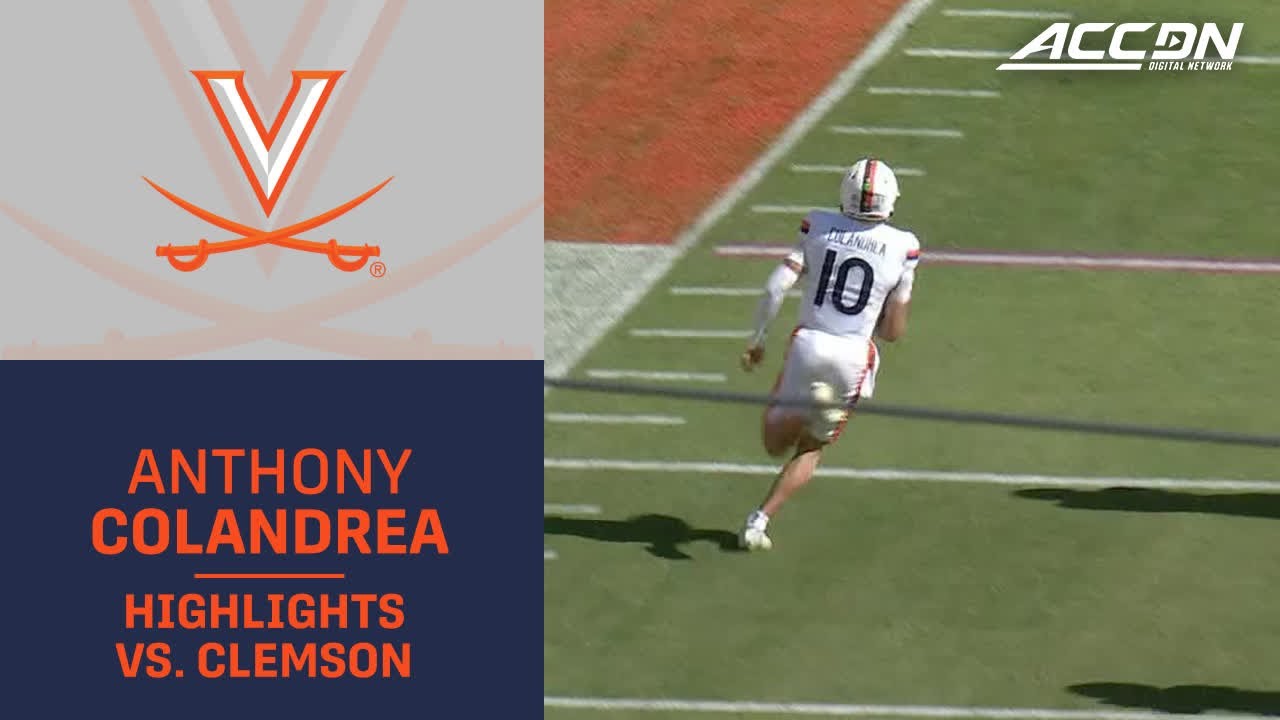 Virginia QB Anthony Colandrea Highlights vs. Clemson
