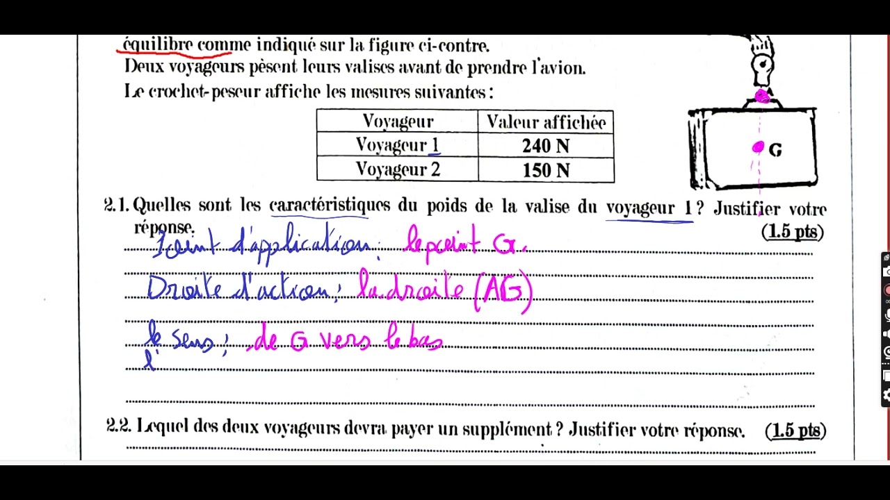 الجزء 3 تصحيح الامتحان الجهوي 3APIC مادة الفيزياء والكيمياء 2022 Correction de l'examen régional pc