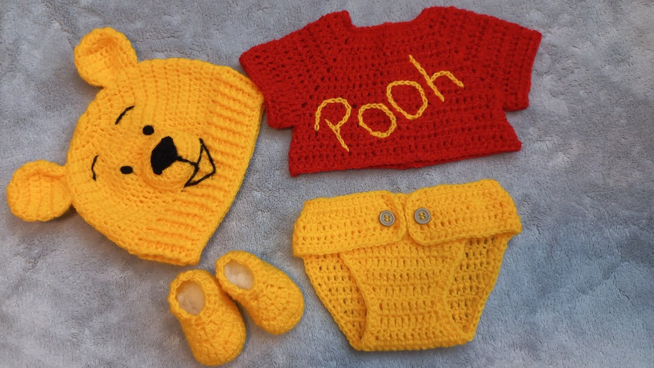 Gorrito básico para sesión de fotos personajes de pooh