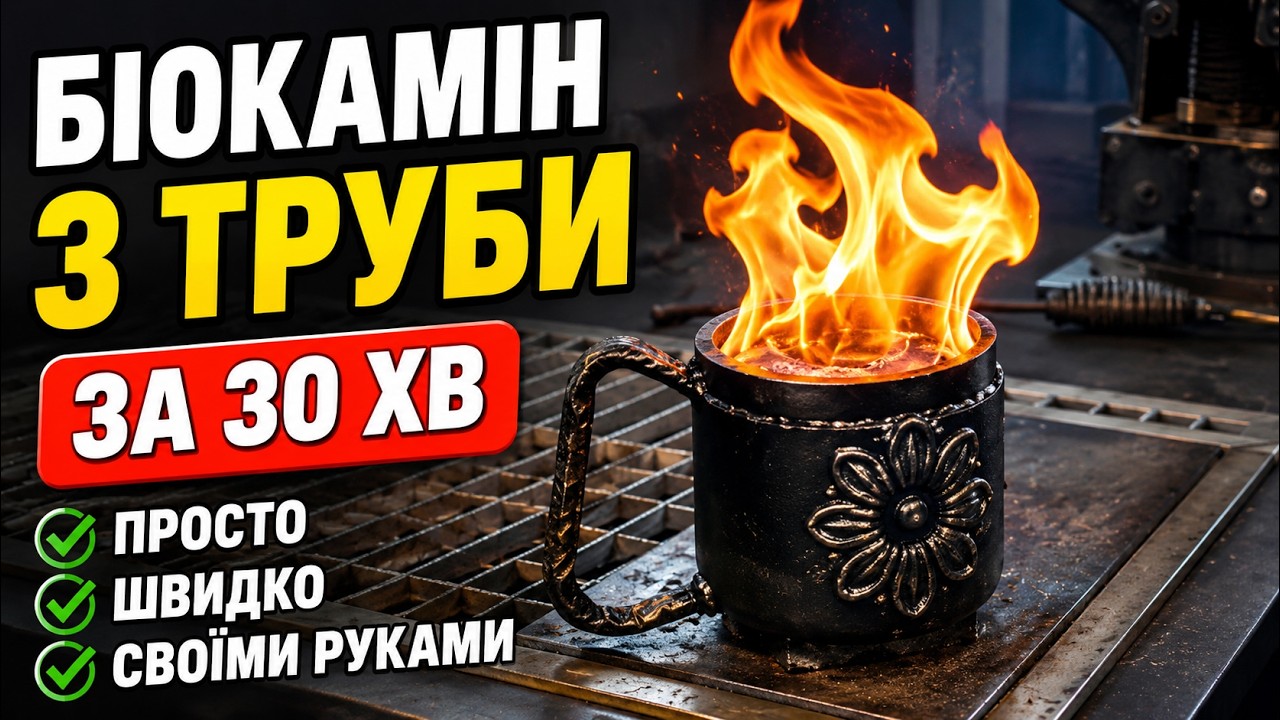 БІОКАМІН із ТРУБИ своїми руками! Швидше і простіше не буває