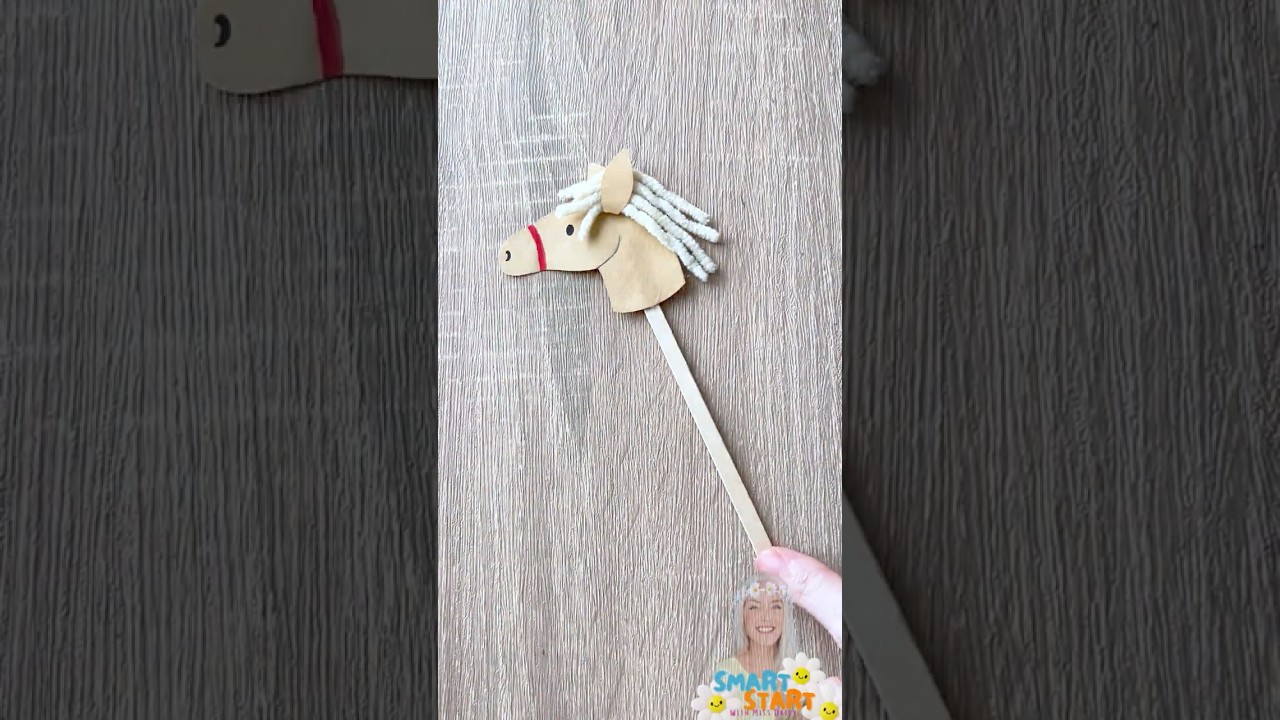 DIY Hobby Horse Craft 🐴 | Easy Kids Craft with Paper, Yarn & a Stick!