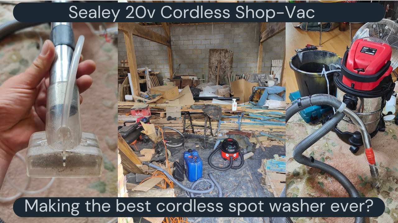 Making a 20v cordless Shampoo Machine! Sealey PC20V Pumped extractor creation and testing!