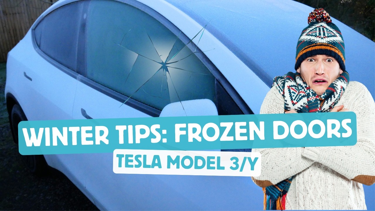Как открыть Tesla зимой с замерзшими дверными ручками или окнами и не разбить стекло!