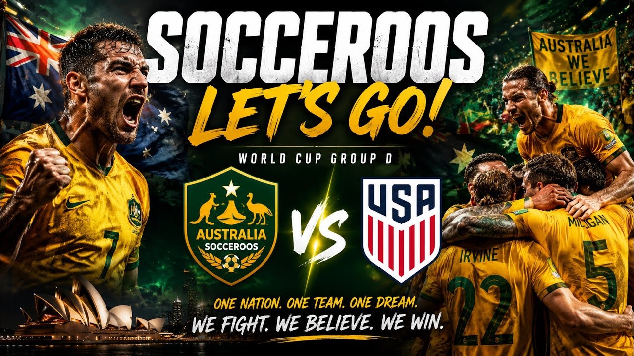 SOCCEROOS LET&rsquo;S GO! 🇦🇺 | Ultimate Australian Football Anthem 2026 | Australia vs USA Pump Up Song