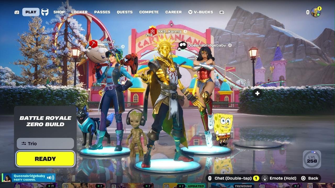 Fortnite Zero Build Trio's #VICTORYROYAL #PS5