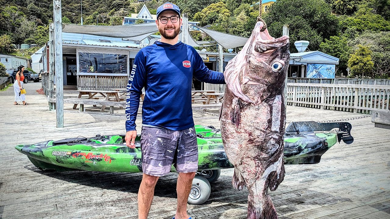 I caught a MONSTER on my kayak | 131LB Grouper