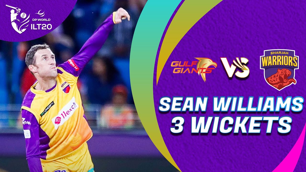 Sean Williams Takes 3 Wickets | Gulf Giants vs Sharjah Warriors | Match 22 | DP World ILT20