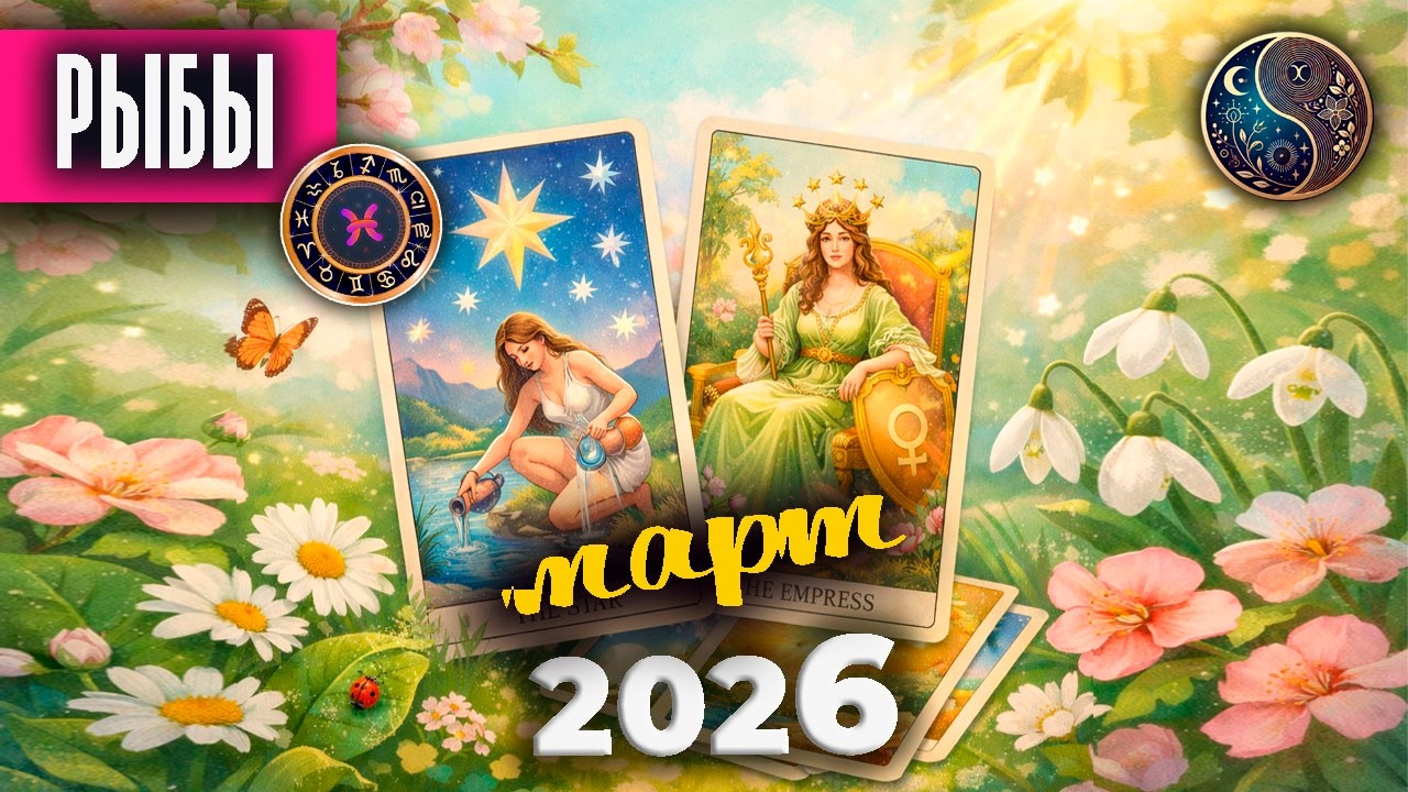 РЫБЫ — Март 2026: Пришло время, когда твой сон станет явью. Самый душевный расклад.