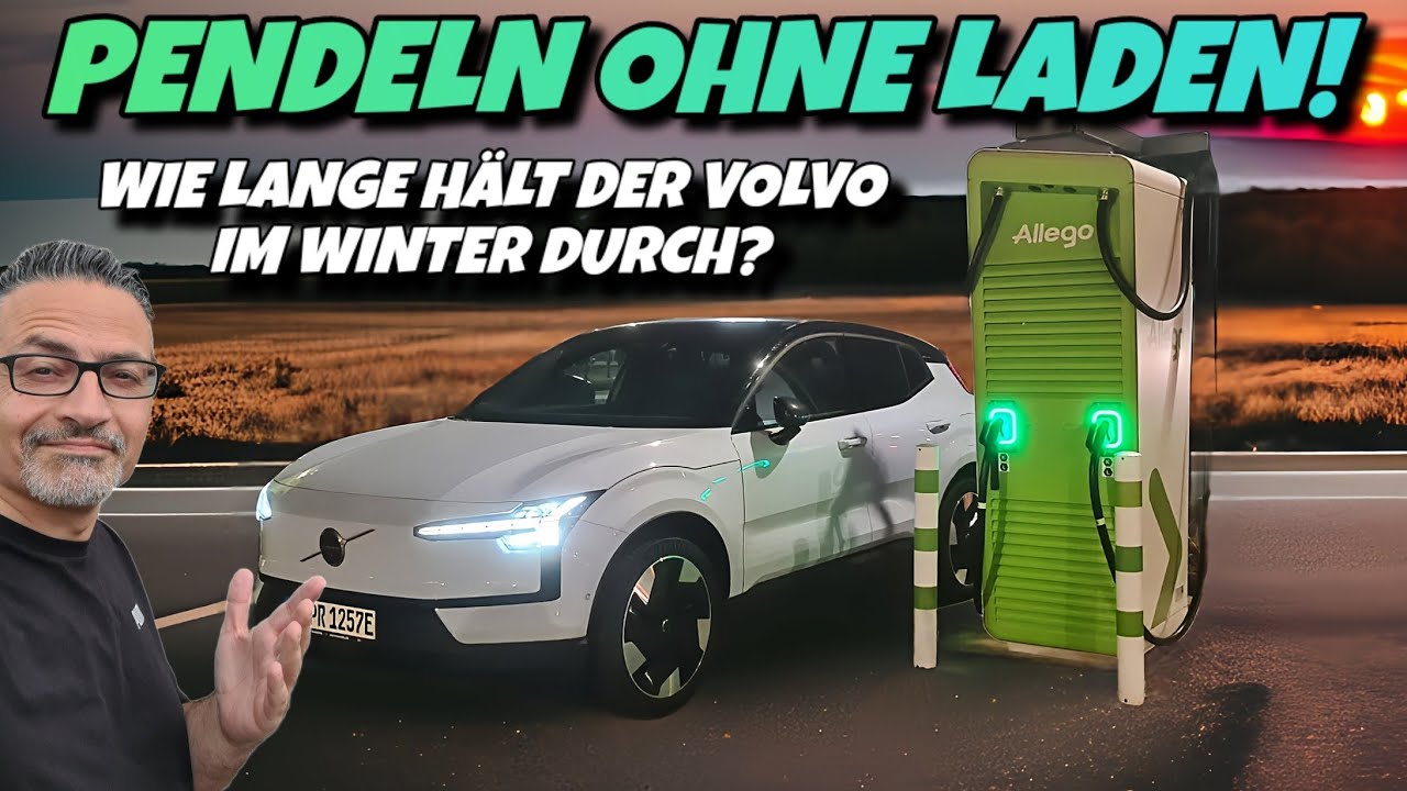E Auto am Limit! Pendeln OHNE LADEN im Winter! Wieviele Tage h&auml;lt der Akku vom Volvo EX30 im Winter?