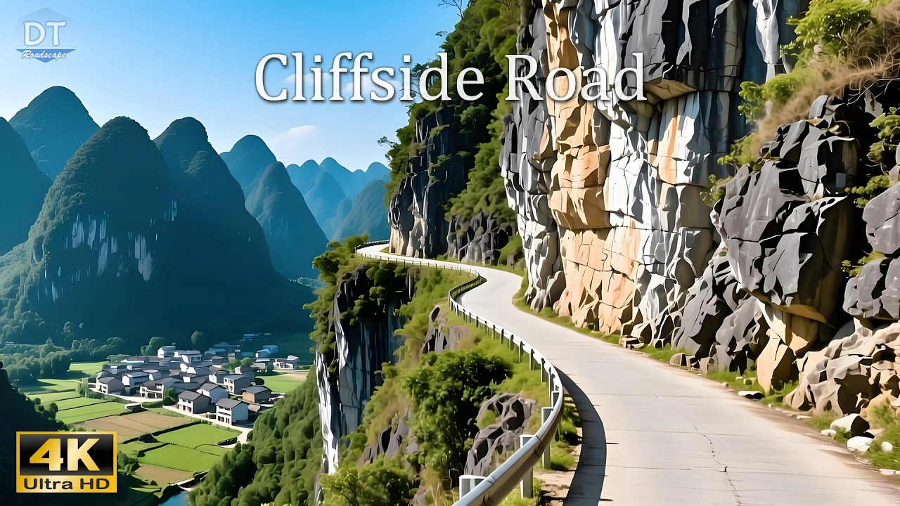 A Mysterious & Untamed Cliffside Drive 4K HDR - Wild Karst Peaks & Untamed Scenery | Guangxi, China