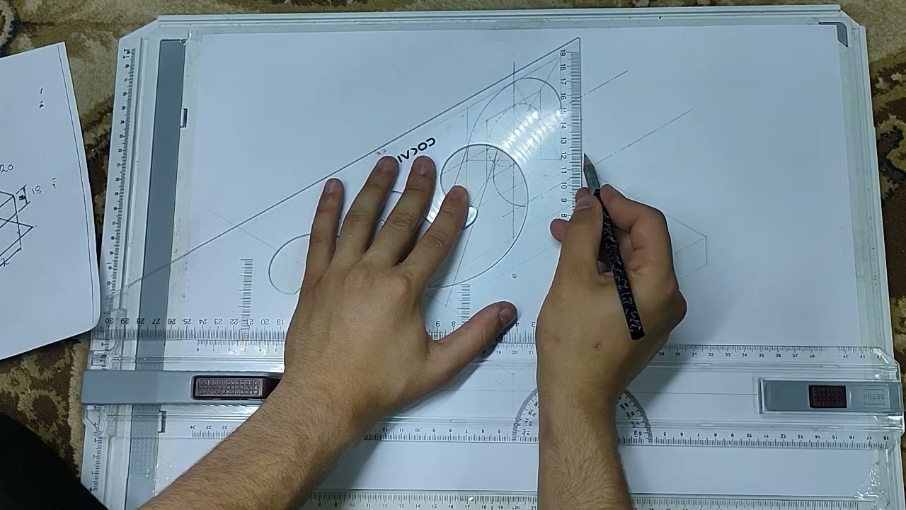 شرح رسم ايزومترك تمرين 8.13 الجزء الثاني
