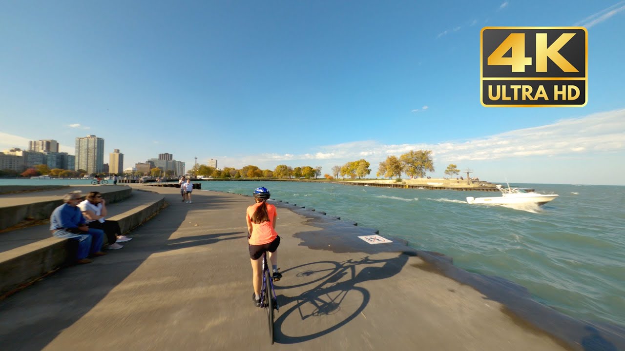 Chicago's Concrete Beaches - Bike Ride from Belmont to Montrose Harbor