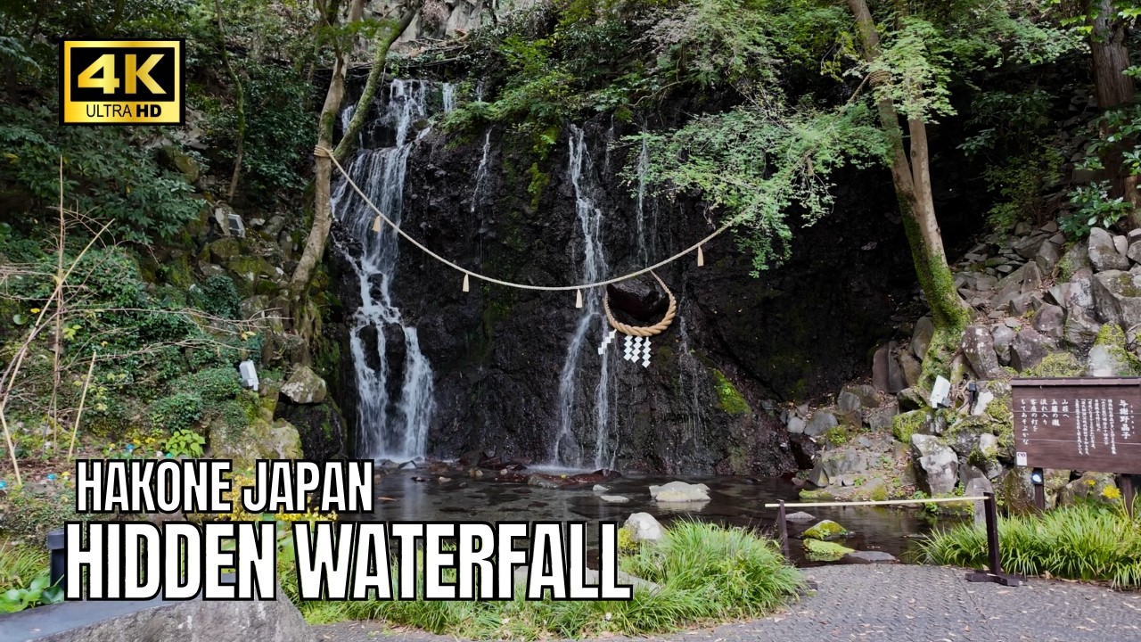 HAKONE JAPAN 4K ASMR Walking Tour - Exploring Secret Alleys & Hidden Waterfall 【4K HDR】