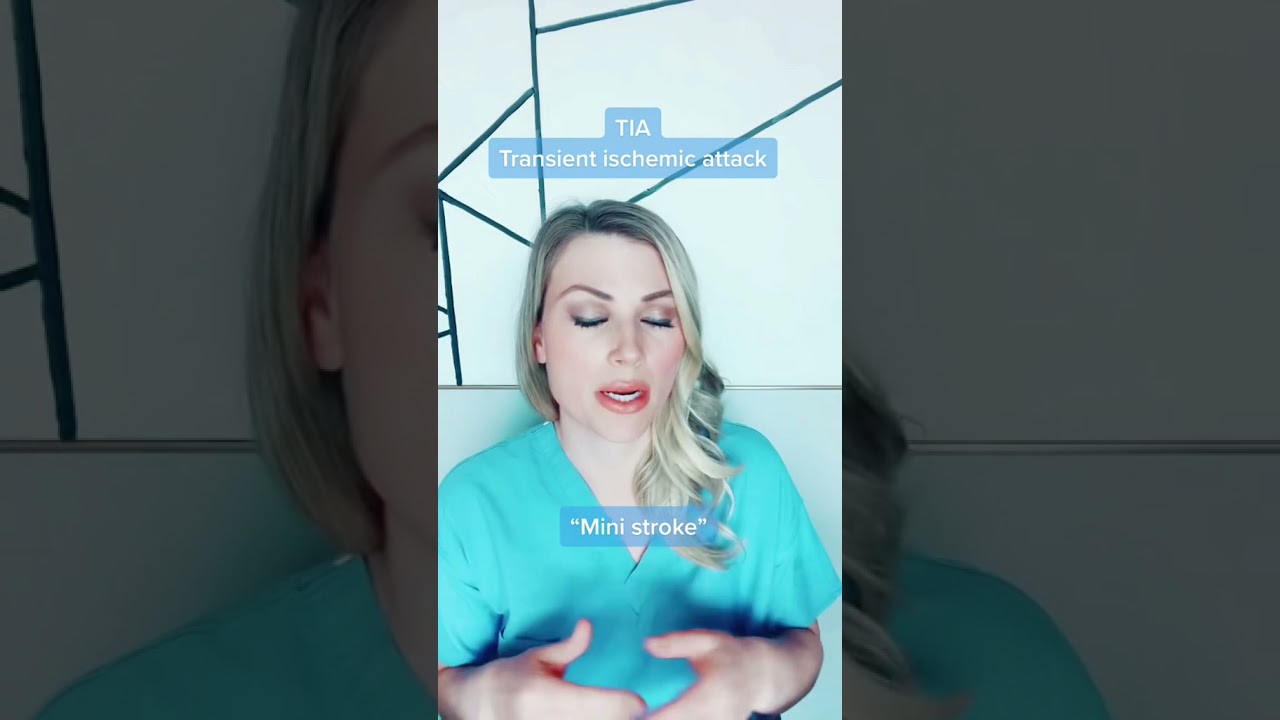 Doctor explains TIA (mini stroke) in under 60 seconds