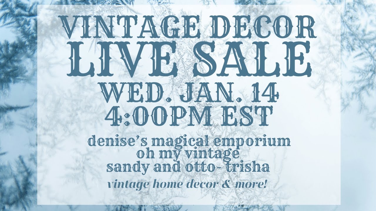 VINTAGE DECOR LIVE SALE 4PM EST | LIVE VINTAGE SALE | VINTAGE HOME DECOR