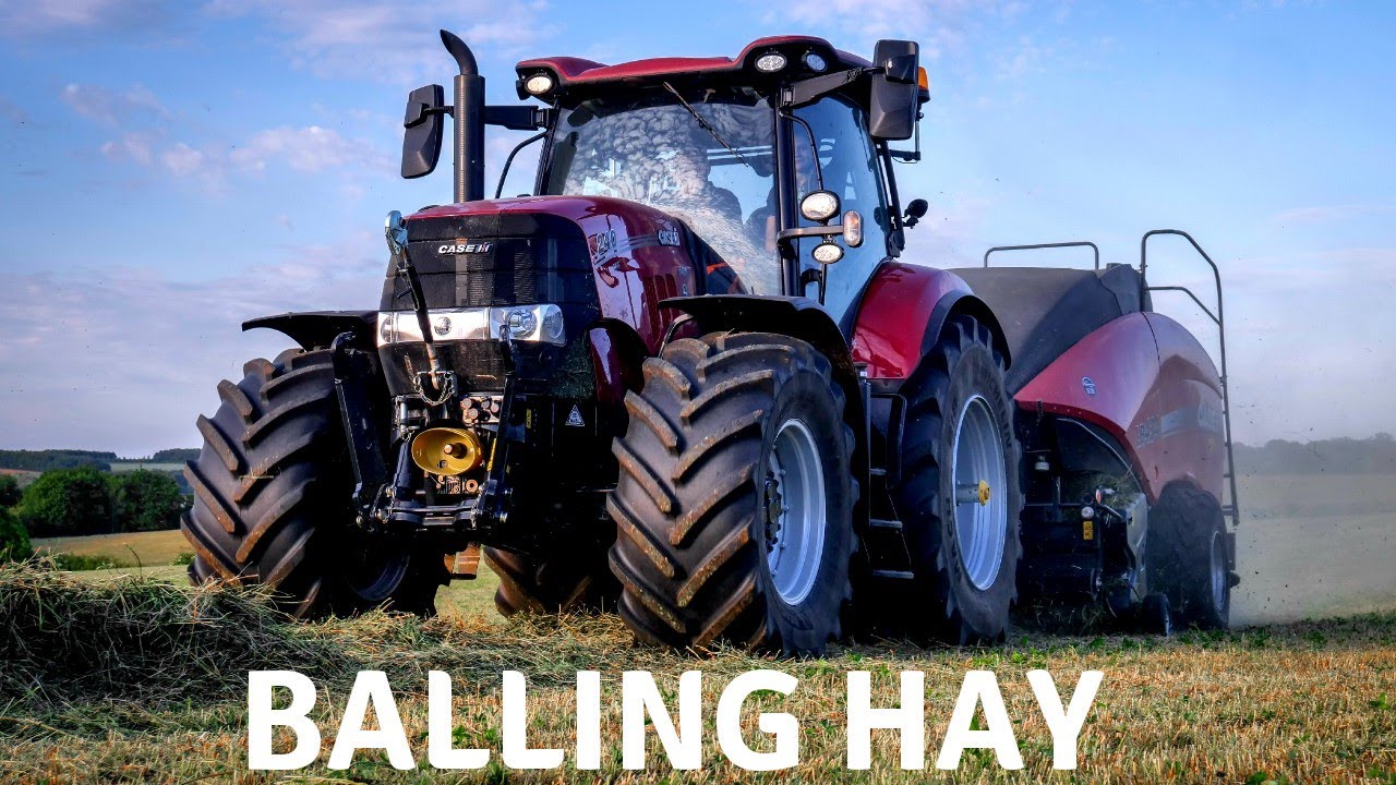 Case IH Puma 240 CVX & Case IH LB434 Bailing Hay - Morgan Agri Contractors